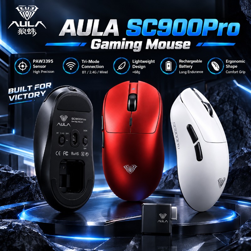 Esports In Gaming - Mouse da gaming AULA SC900Pro, sensore