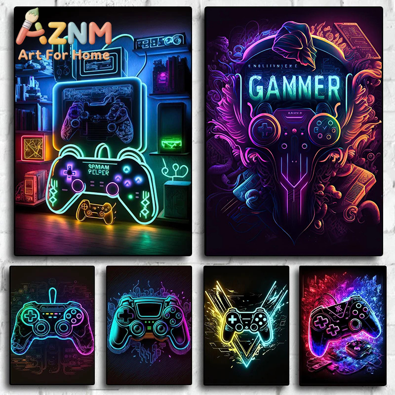 Esports Gaming Poster - Poster da Parete Moderno Neon Pop