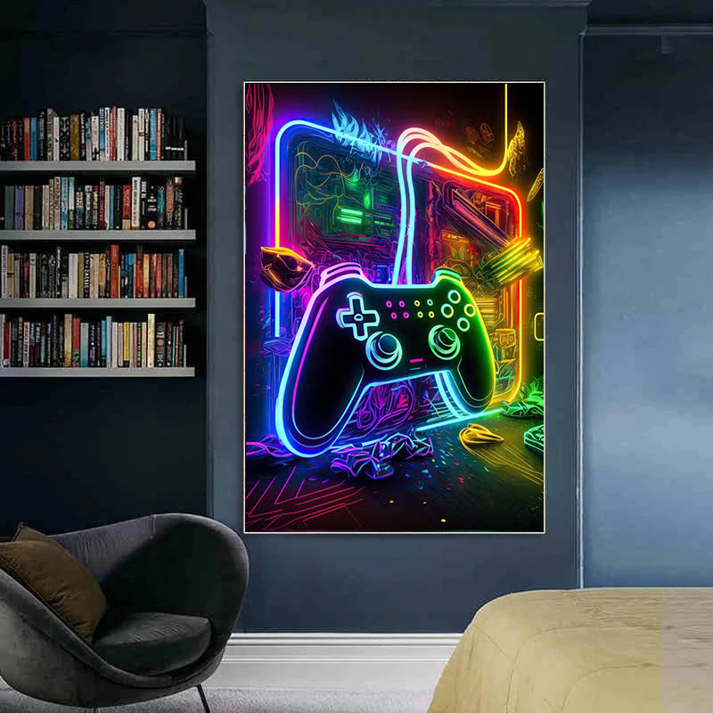 Neon Gioco Dipinti su tela Con - Esports Gaming Poster recensione e prezzo