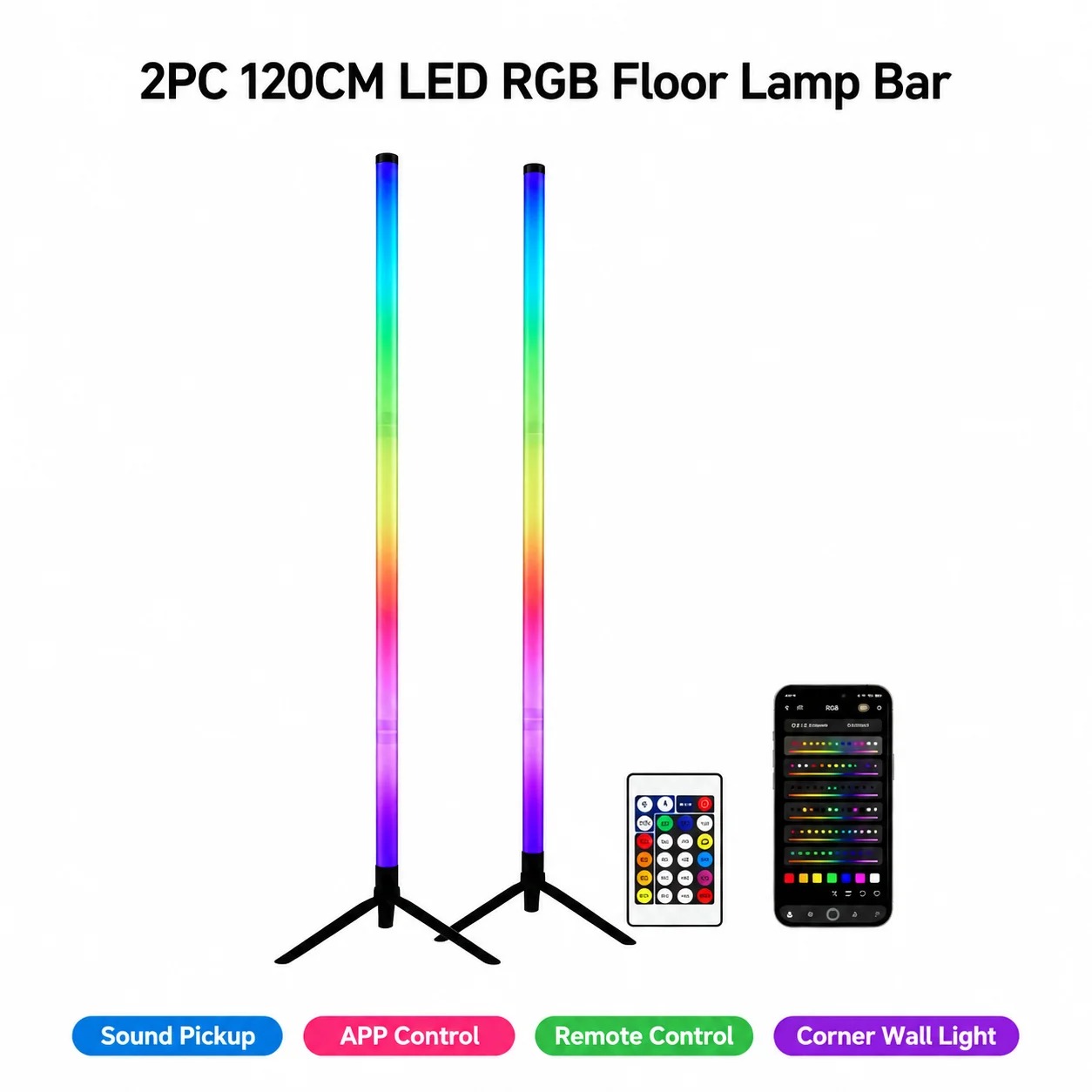 2 Pezzi Lampada da Terra RGB 1 - Esports In Gaming recensione e prezzo