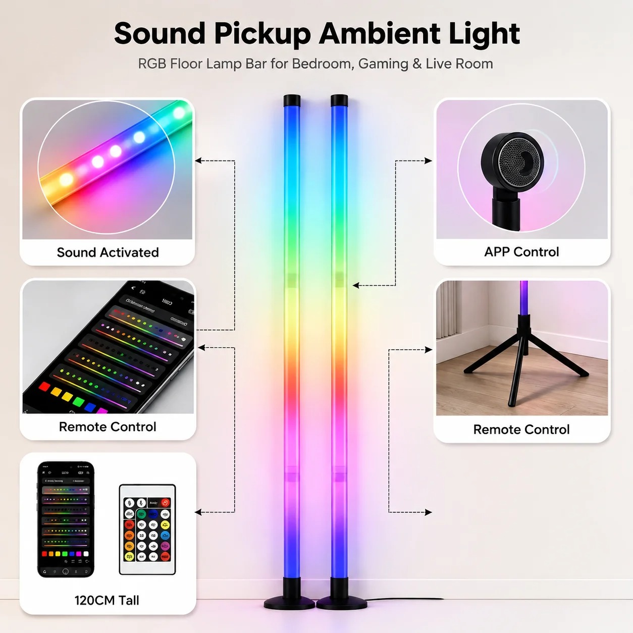 2 Pezzi Lampada da Terra RGB 1 - Esports In Gaming recensione e prezzo